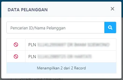 Data Pelanggan